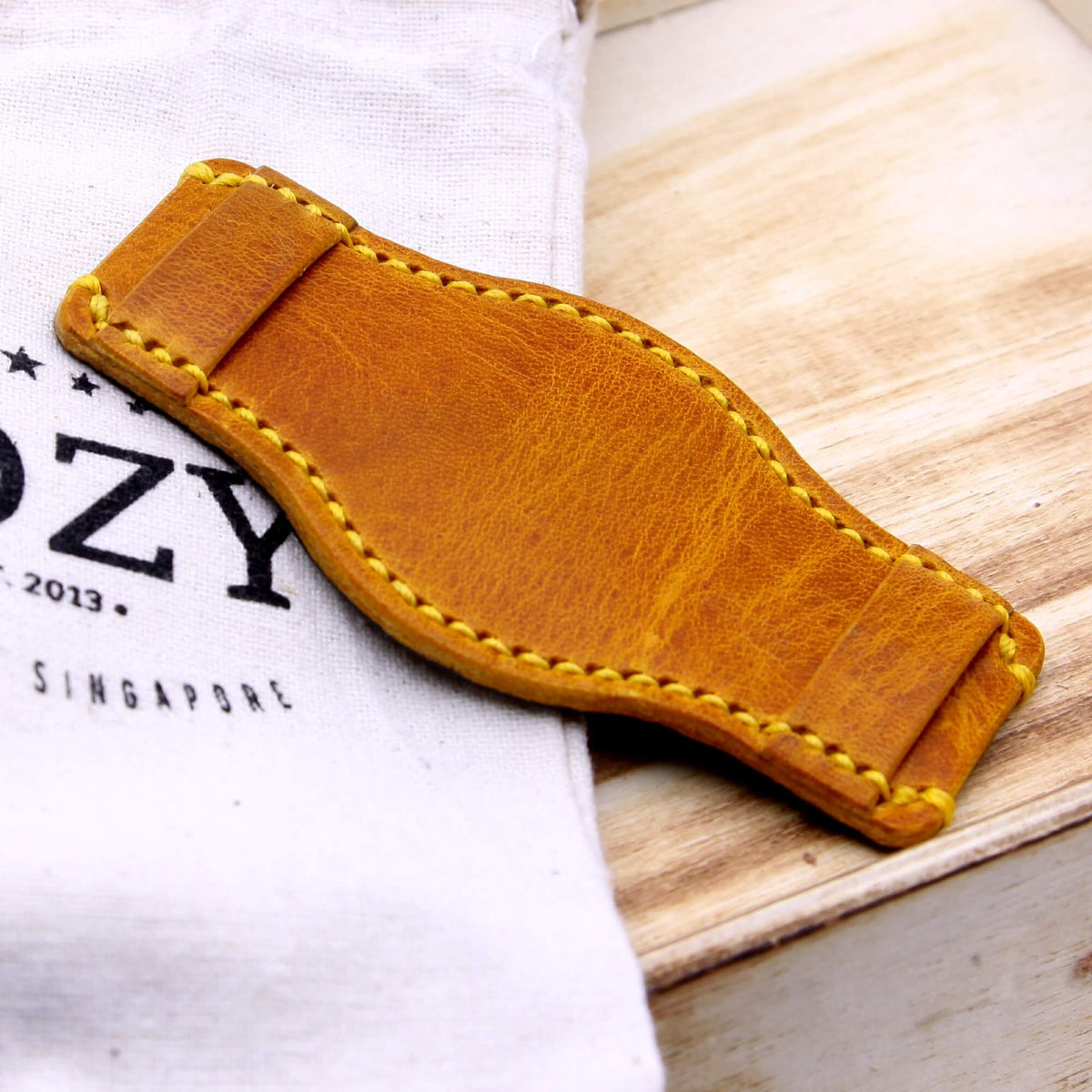 Leather Bund Pad, Style II Military 104 | Full Grain Italian Veg Tanned Leather | Cozy Handmade