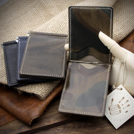 Leather Money Clip Wallet