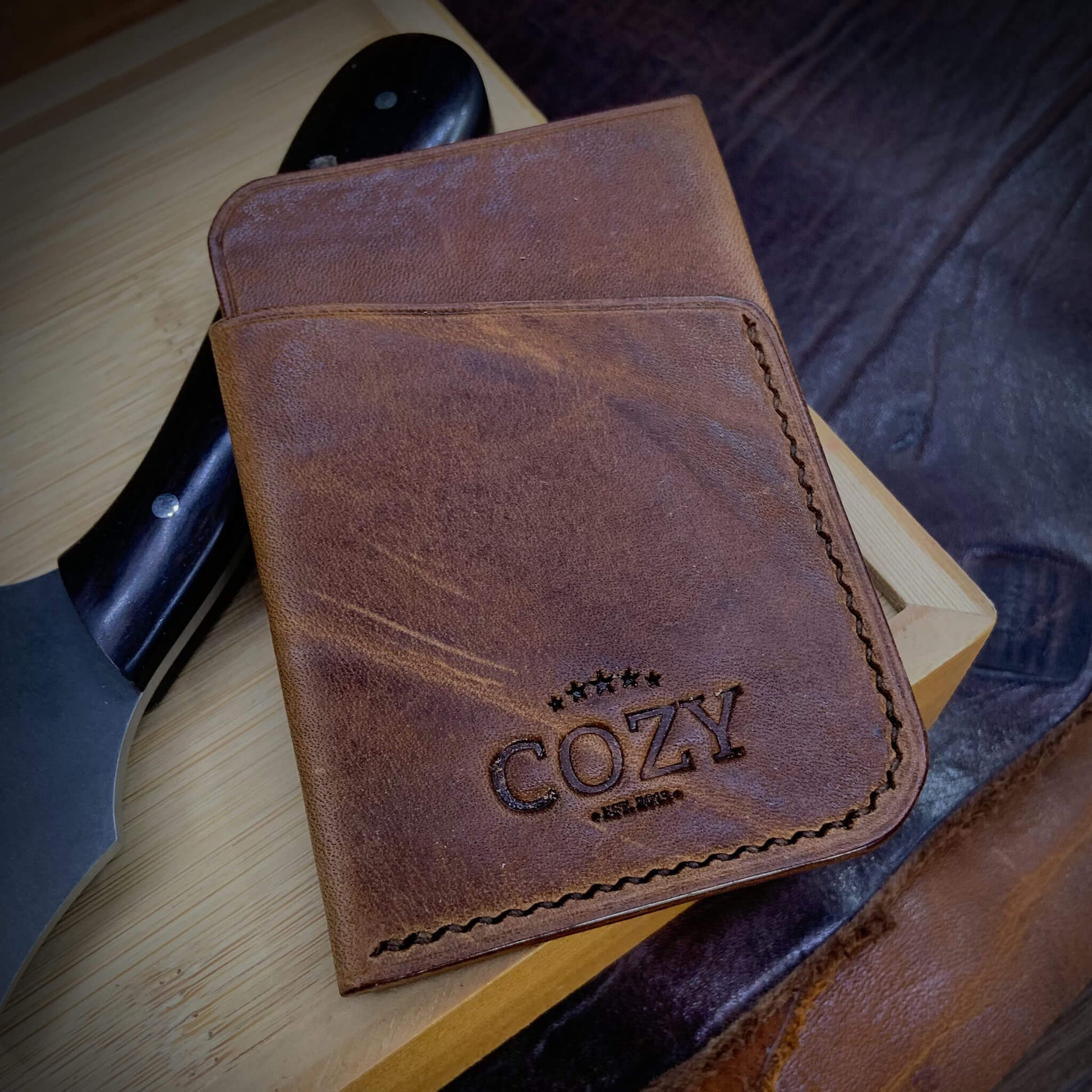 Handcrafted Slim Sleeve Leather Wallet Cozy Handmade Handcrafted Slim Sleeve Leather Wallet Cozy Handmade