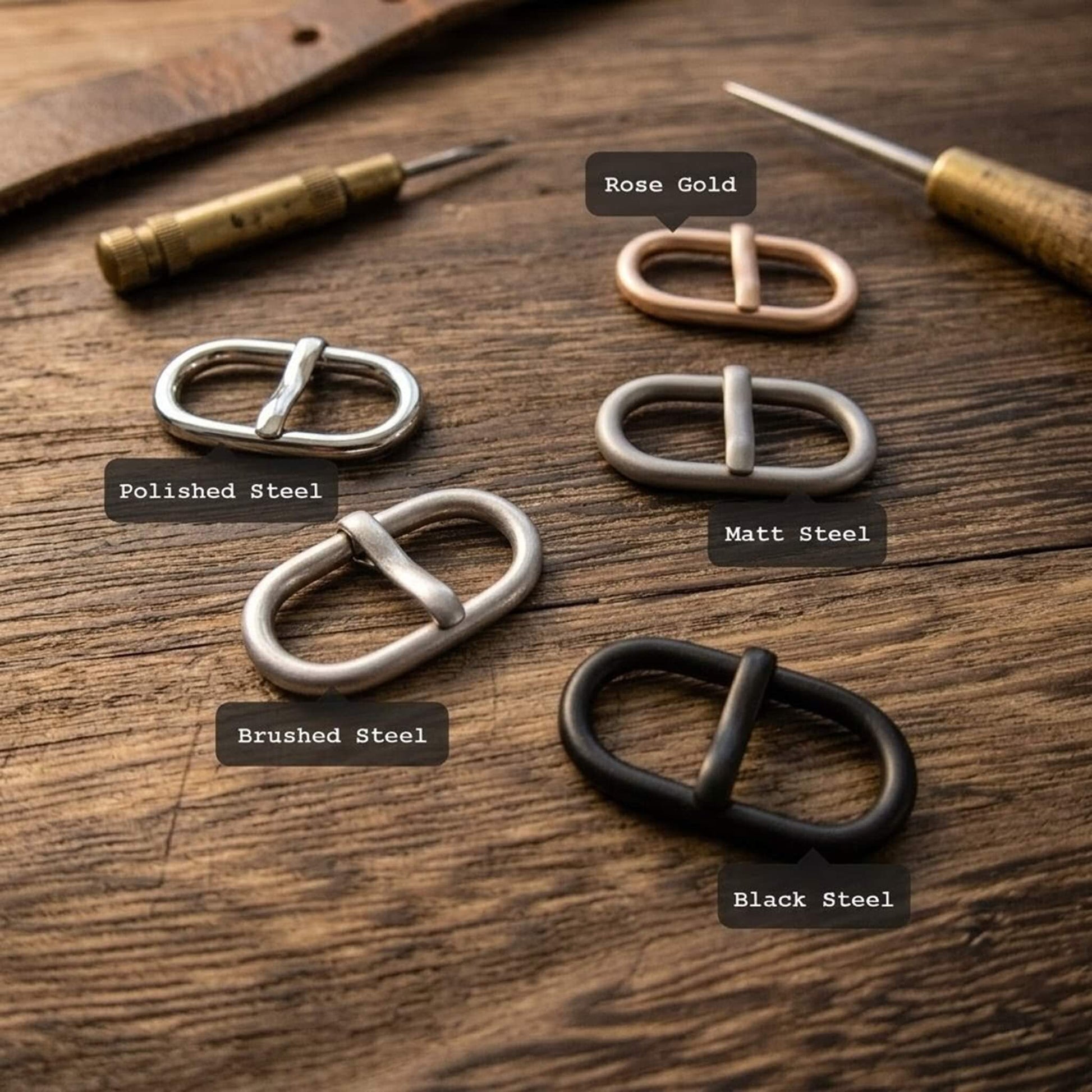 Leather Watch Strap | Ring Hardware Finish Types | Cozy Handmade