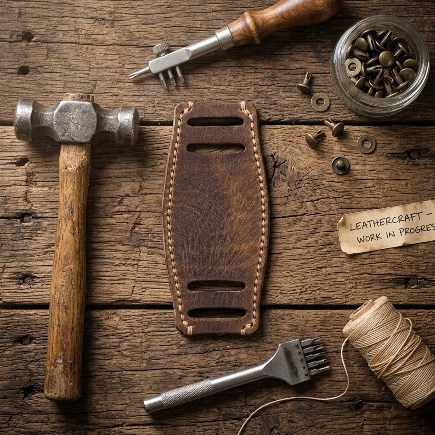 Premium Italian Vegetable Tanned Leather Bund Pad | Cozy Handmade Style I Watch Cuff | Watch Strap Accessory | Vintage 402