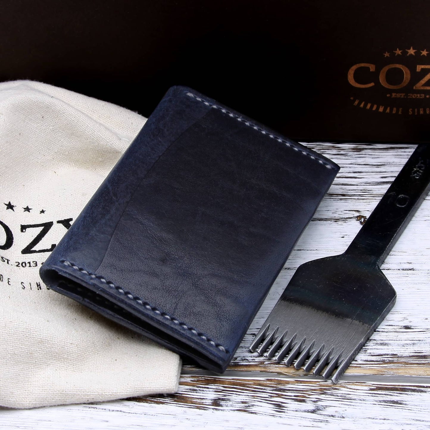Leather Card Wallet, Vintage 407 | Minimalist | Cozy Handmade