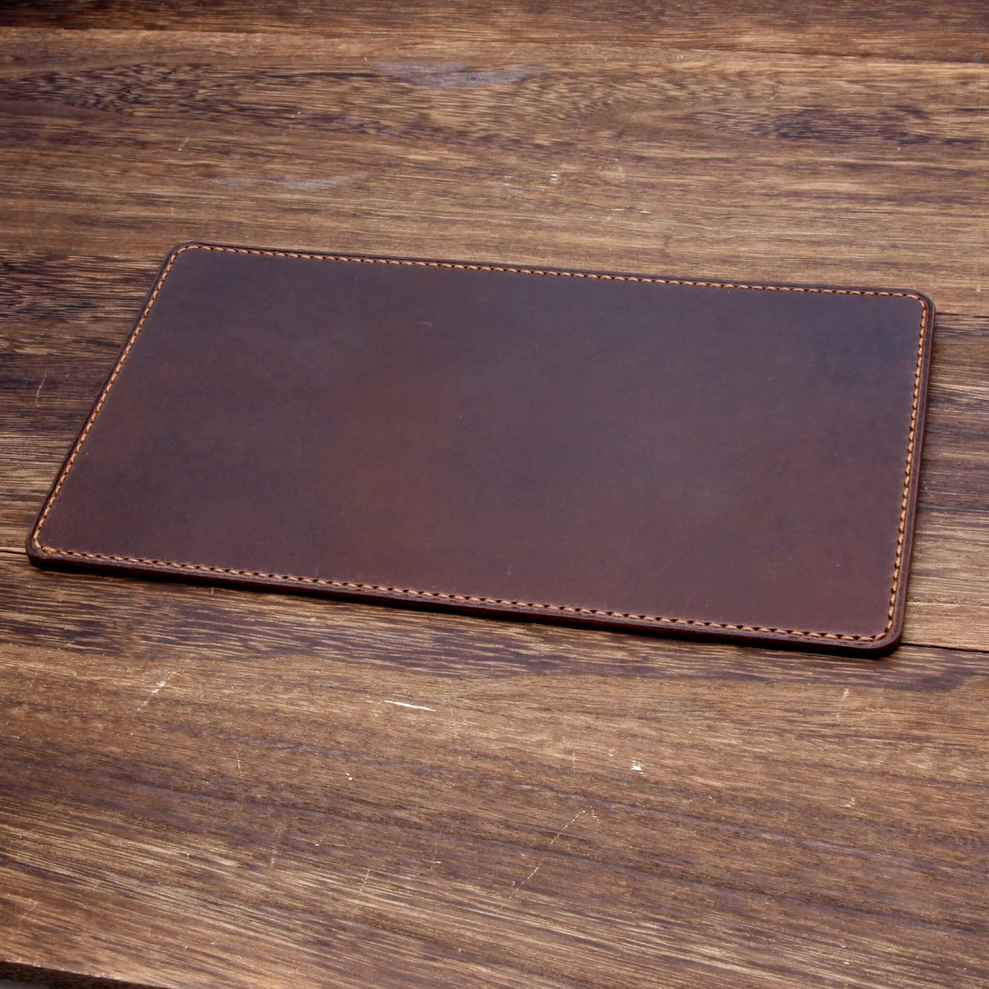 Leather Watch Valet, Sequoia 106 (dark reddish brown) Italian vegetable-tanned leather — Cozy Handmade
