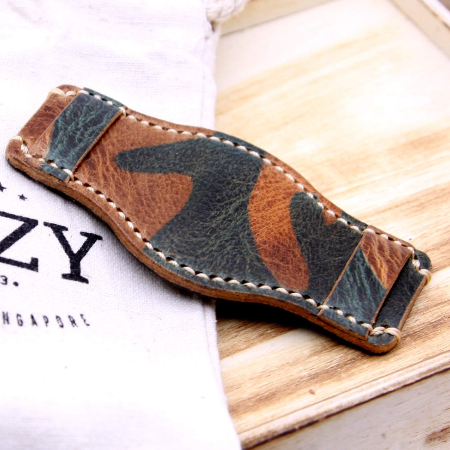 Leather Bund Pad, Style II Military 101 | Full Grain Italian Veg Tanned Leather | Cozy Handmade