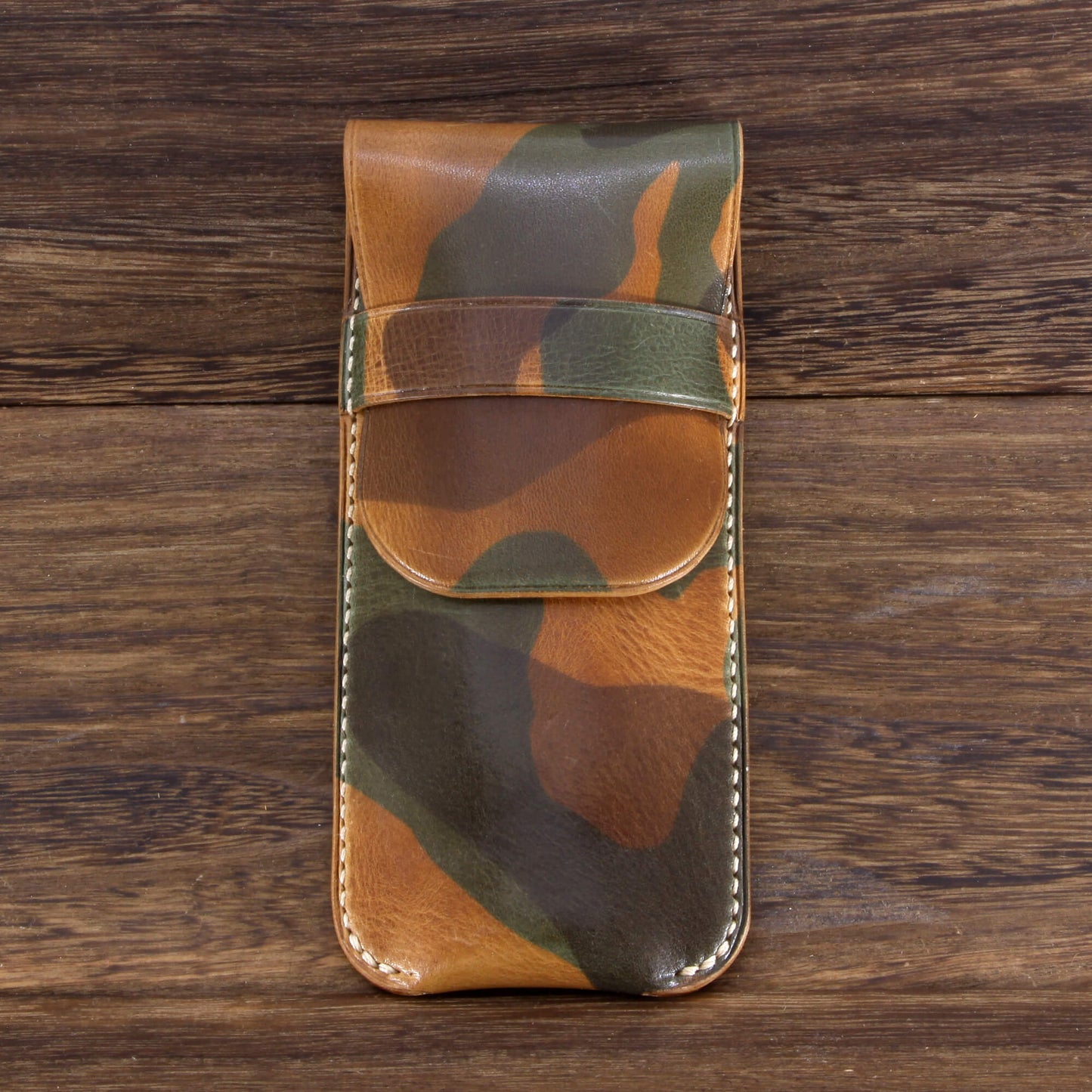 Premium Italian vegetable-tanned leather single watch slip case by Cozy Handmade | Military 101